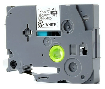 Taśma Brother TZe-SE3 12mm x 8m plombowa VOID biała czarny nadruk - zamiennik