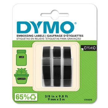 Oryginalna taśma DYMO 3D S0847730 blister 3 rolki 9mm x 3m czarna/białe wytłaczanie
