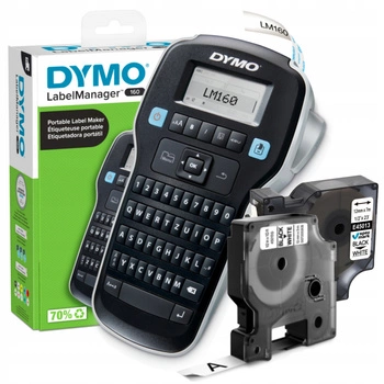 Drukarka etykiet DYMO LabelManager LM 160 + taśma 180 DPI szer. do 12 mm S0946320